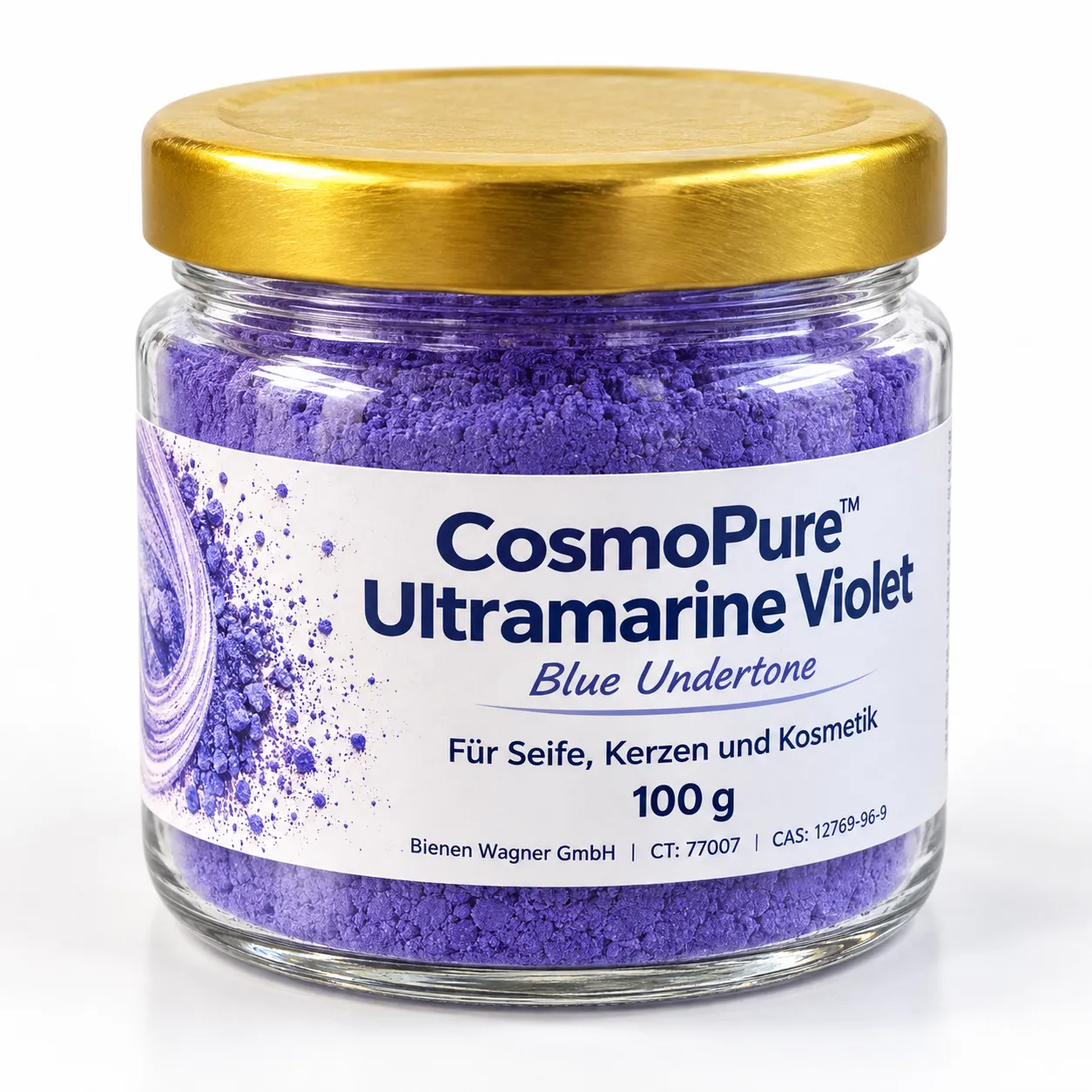Bienenwagner Ultramarin Violett Pigment 1 Seifenfarbe Glas Blauton