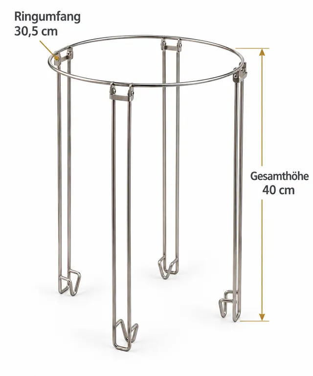 Bienenwagner Kegelsiebhalter Honigsiebständer Edelstahl faltbar 40 cm