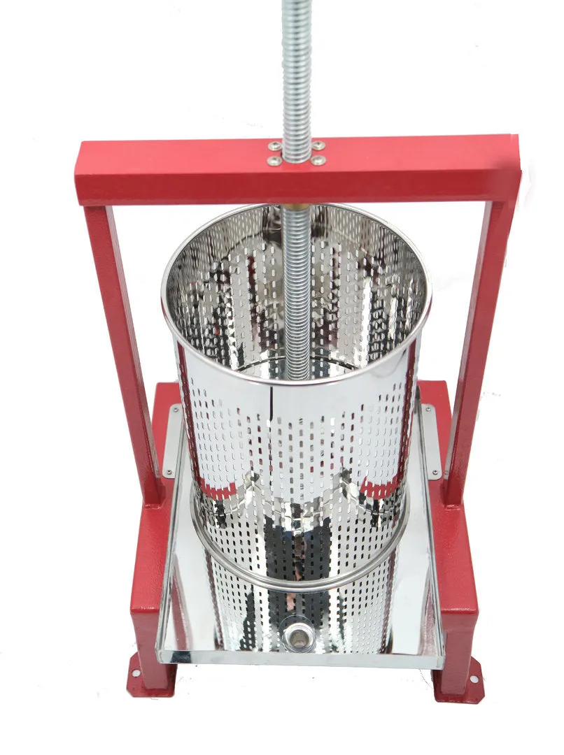 Bienenwagner Honigpresse Edelstahl 10 l Wachspresse rot