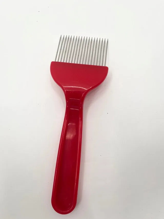 Bienenwagner Entdeckelungsgabel gerade Nadeln rot