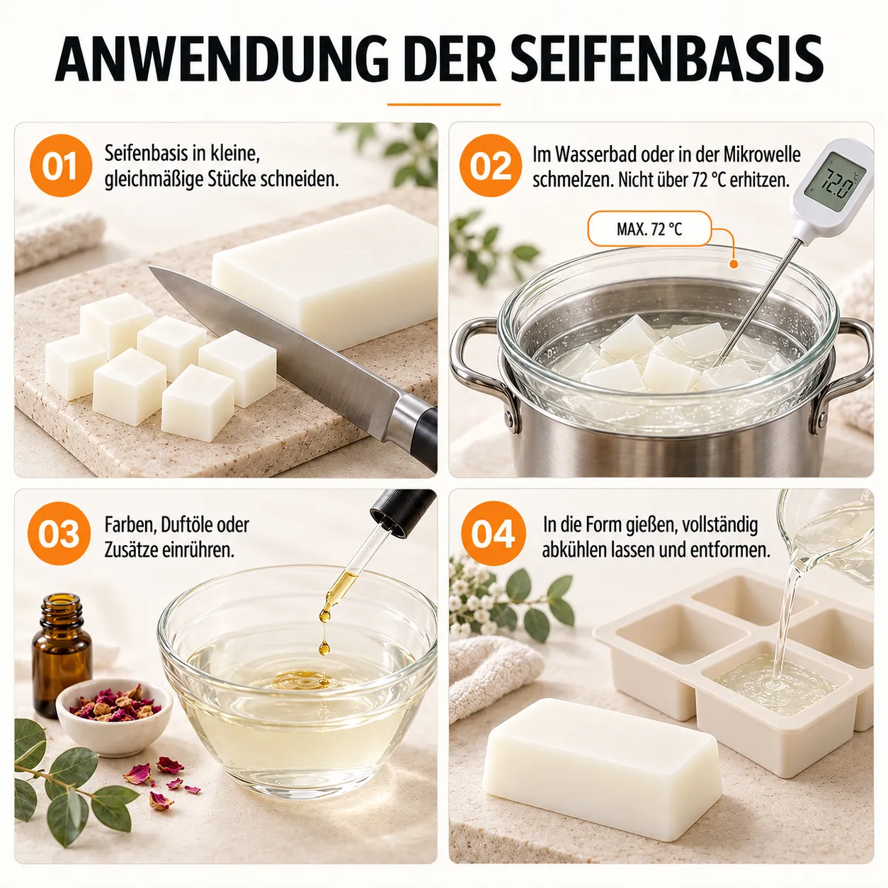 Bienenwagner Bio-Sheabutter Seifenbasis weiß 1 kg