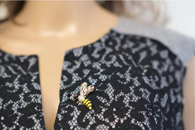 Bienenwagner Bienen-Brosche mit Stern Modeschmuck