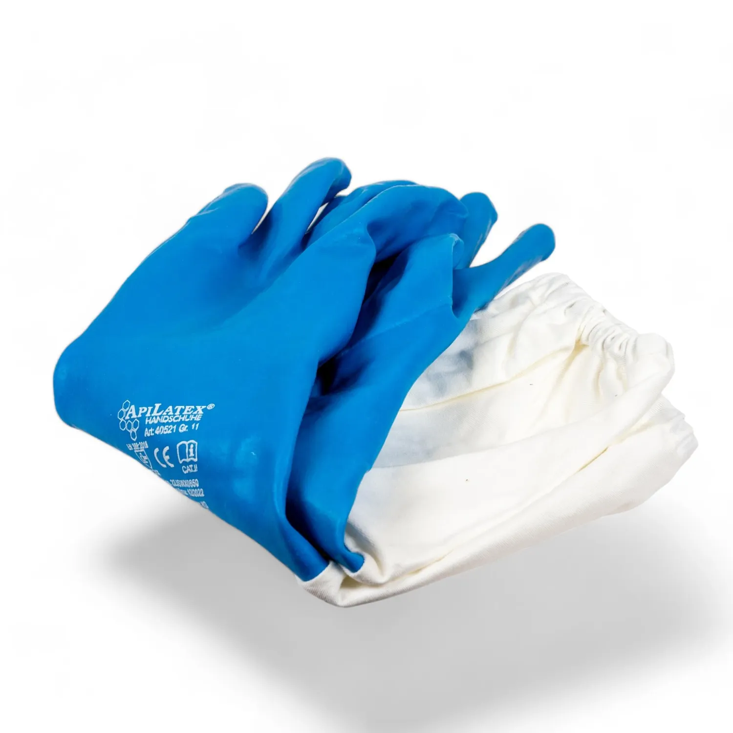 Imkado Gummihandschuhe mit Stulpe aus Naturkautschuk