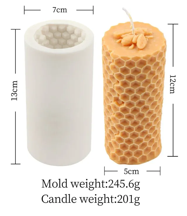 Bienenwagner Wabenkerze Kerzengießform Silikon Bienenmotiv