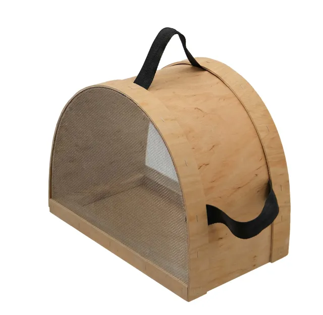 Bienenwagner Schwarmfangkorb Holz Edelstahlgewebe halbrund