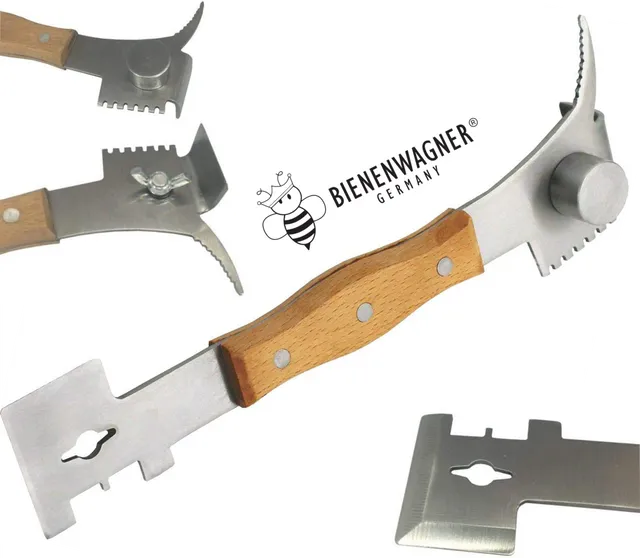 Bienenwagner Imker-Multifunktionswerkzeug Edelstahl Holzgriff