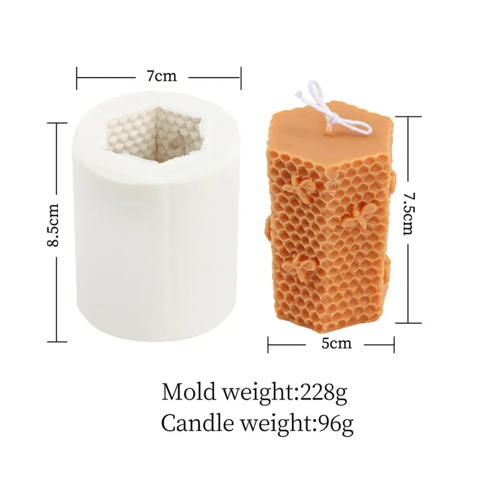 Bienenwagner LZ122 Silikonform Stumpfkerze Bienen