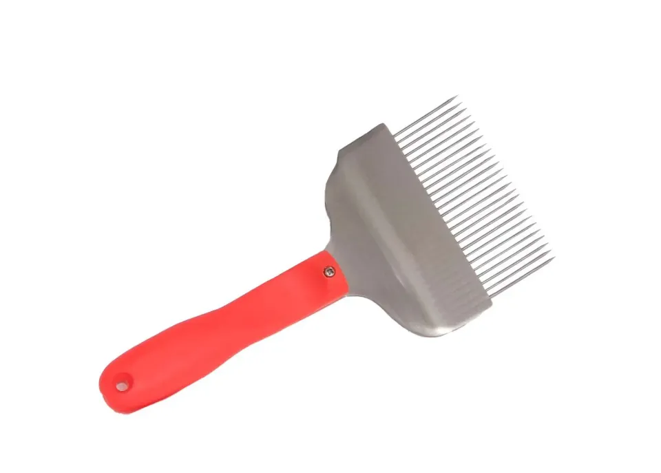 Bienenwagner Entdecklungsgabel extra breit neonrot gebogen