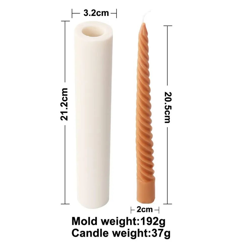 Bienenwagner Kerzengießform Silikon Dreh-Stabkerze 20,5 cm