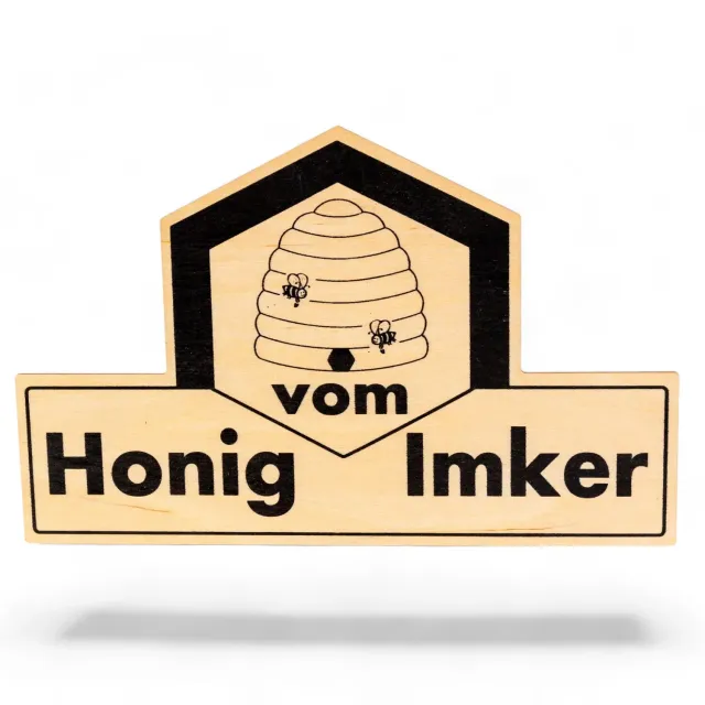 Imkado Holz-Schild Honig vom Imker 28,5 x 18 cm geölt