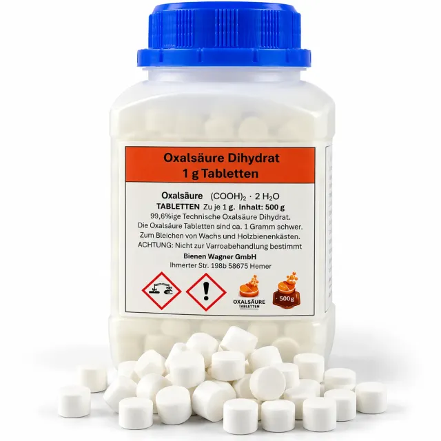 Bienenwagner Oxalsäure-Dihydrat Tabletten 1 g 500 g Dose
