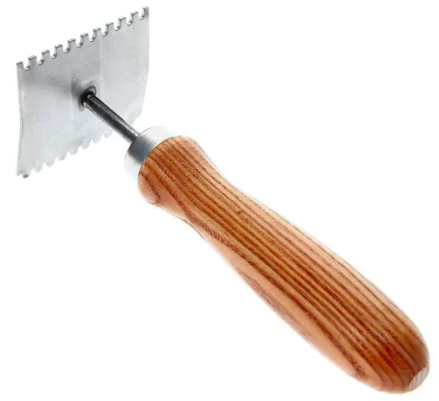 Bienenwagner Absperrgitter-Reinigungskratzer Edelstahl Holzgriff