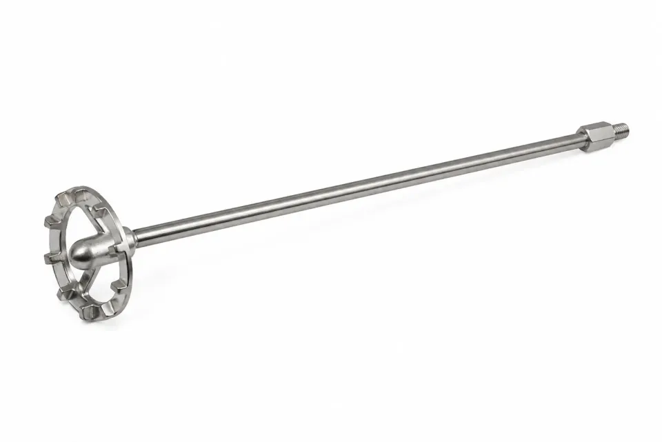 Bienenwagner Honigrührer M14 Edelstahl 9 cm cremig