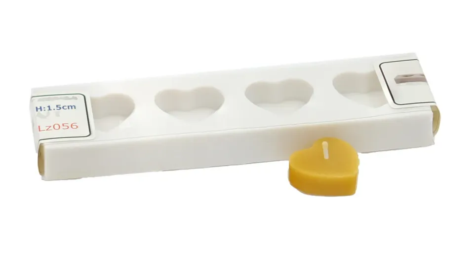Bienenwagner LZ056 Kerzengießform Teelichter Herz 4er Set