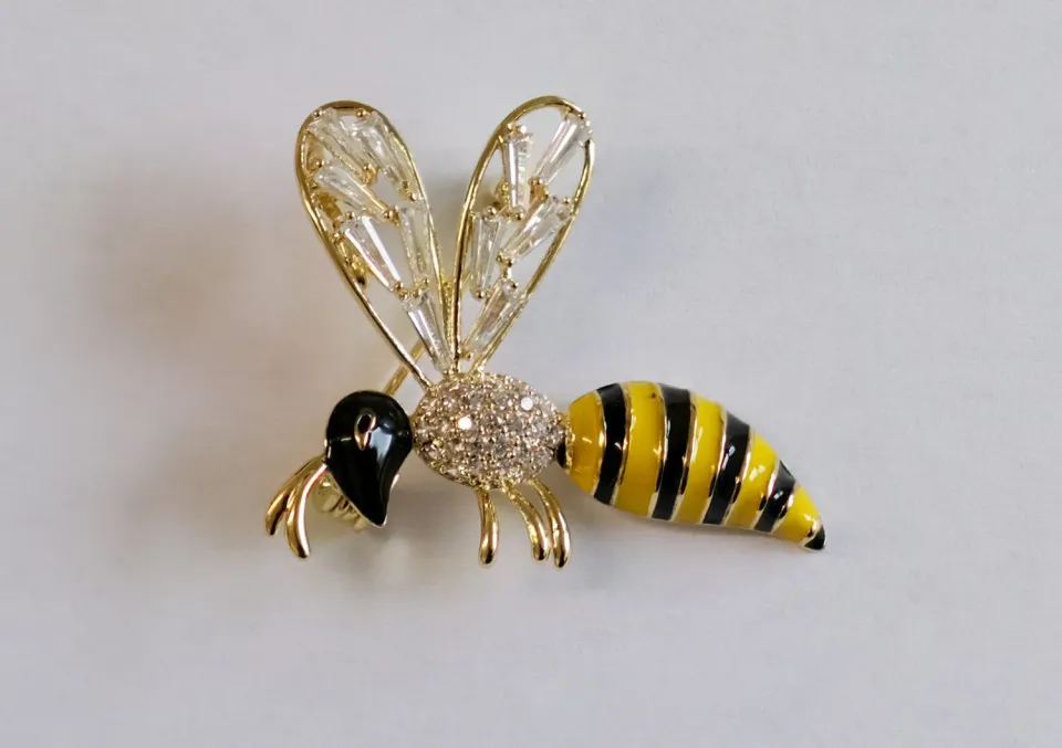 Bienenwagner Bienen-Brosche mit Stern Modeschmuck
