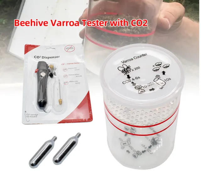 Bienenwagner CO2 Varroa-Tester Milbentest mit 2 Kartuschen