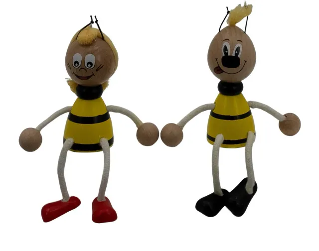 Bienenwagner Schwingfigur Biene Holzfigur handbemalt